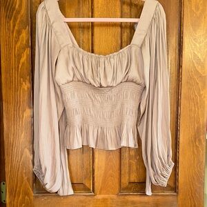 Elegant Beige Women's Top